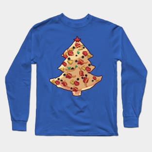 Pizza Christmas Tree Long Sleeve T-Shirt